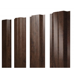 Штакетник П-образный 0,45 Print Twincolor Antique Wood Штакетник П-образный 0,45 Print Twincolor Antique Wood